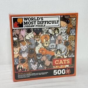 Cats Jigsaw Puzzle 500 Piece TDC Games World's Most Difficult Multicolor New